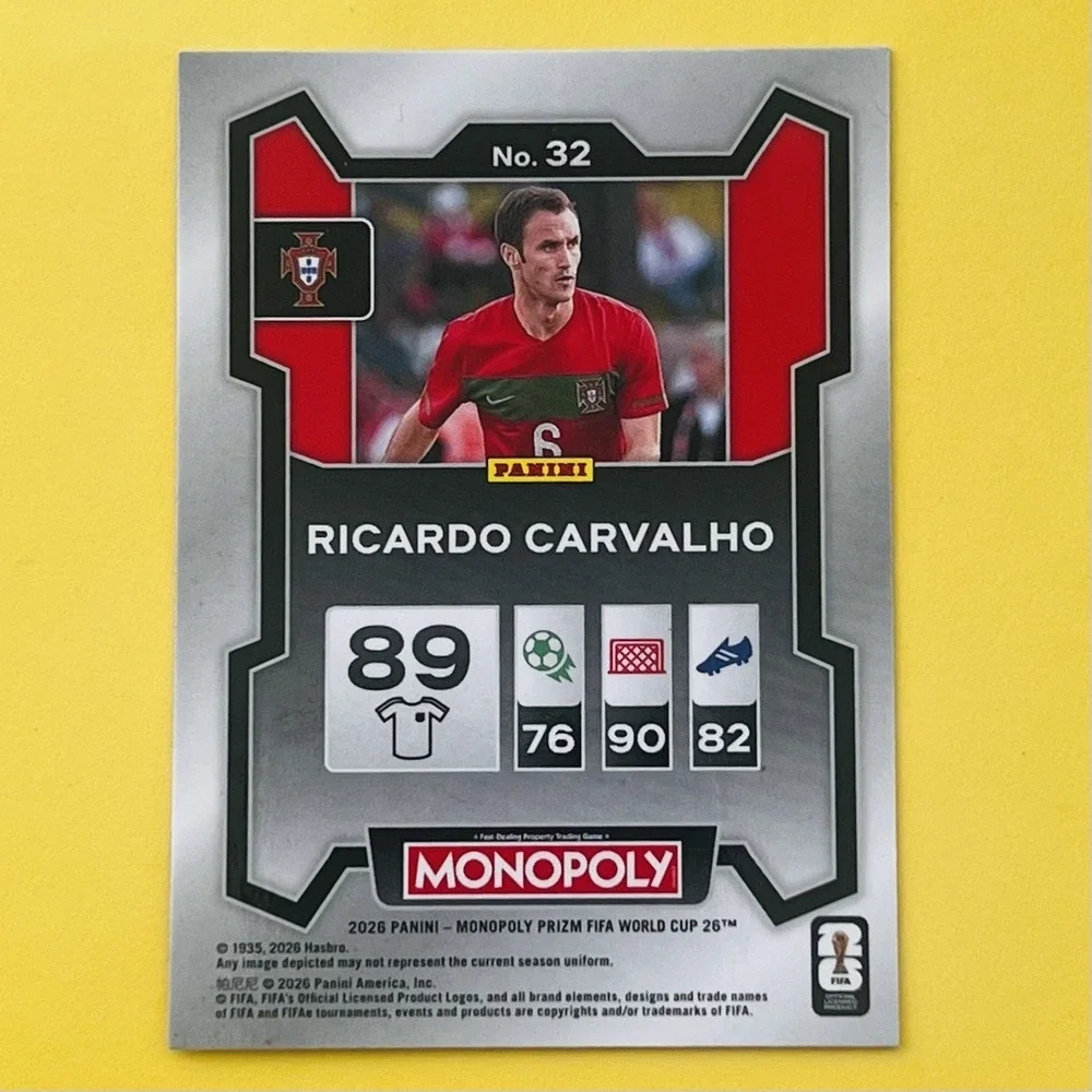 2026 Panini Prizm Monopoly FIFA‎ World Cup Ricardo Carvalho Silver Portugal #32